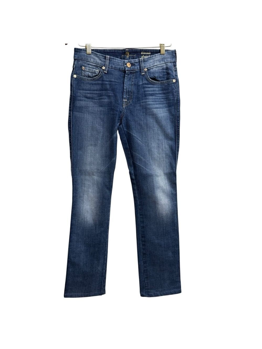 7 For‎ All Mankind Kimmie Straight Leg Women’s Jeans Blue Size 29 USA Made